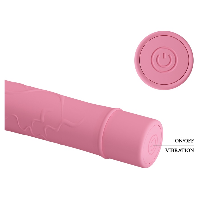 Нежно-розовый вибратор Vic с выделенными венками - 15,5 см - Pretty Love. Фотография 6.