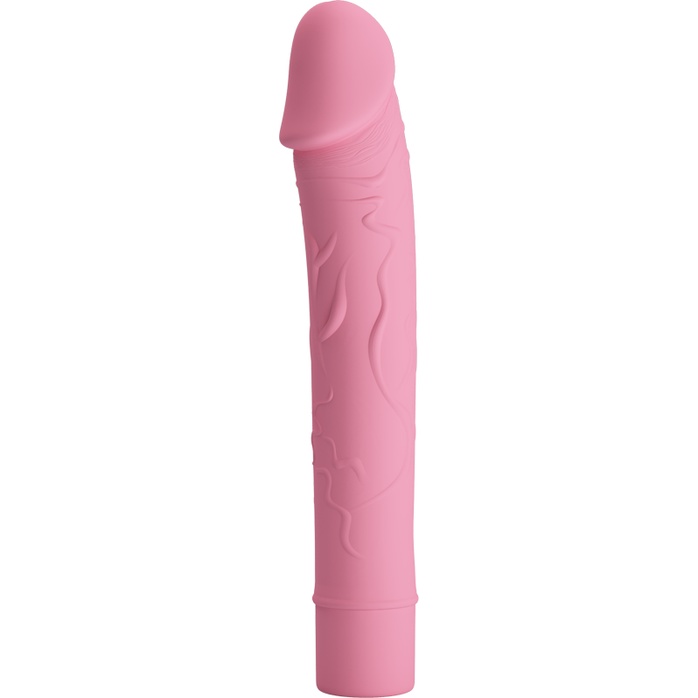 Нежно-розовый вибратор Vic с выделенными венками - 15,5 см - Pretty Love
