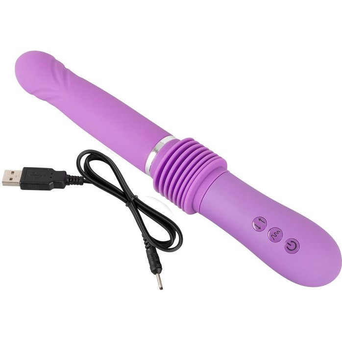 Фиолетовый вибратор Push it с возвратно-поступательными движениями - You2Toys. Фотография 3.