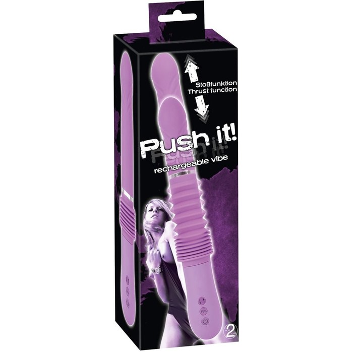 Фиолетовый вибратор Push it с возвратно-поступательными движениями - You2Toys. Фотография 5.