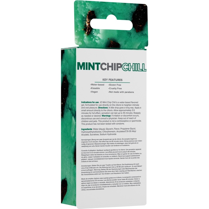 Стимулирующий клиторальный гель со вкусом мятного шоколада JO Mint Chip Chill - 10 мл - JO Clitoral Gels. Фотография 4.