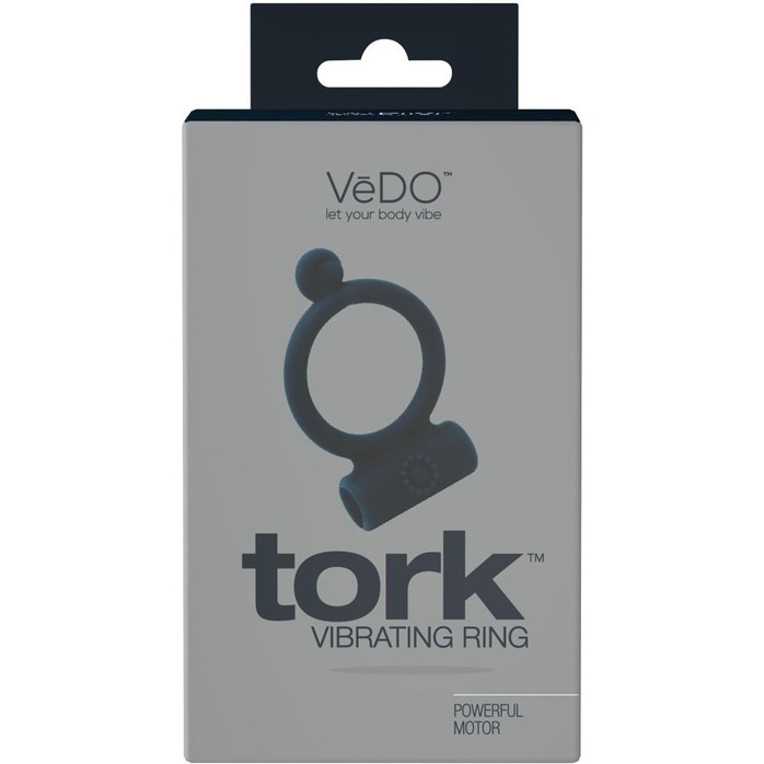 Чёрное виброкольцо VeDO Tork. Фотография 3.