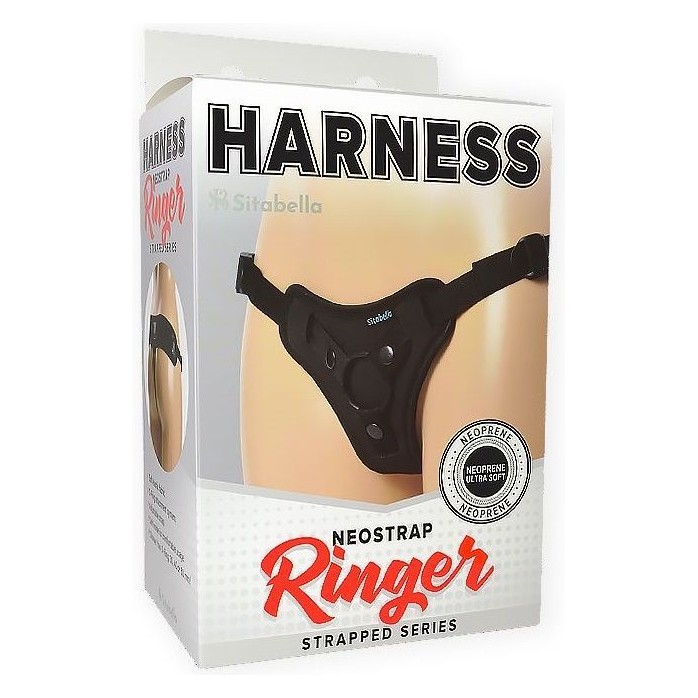 Чёрные трусики HARNESS Ringer - размер M-XL - BDSM accessories