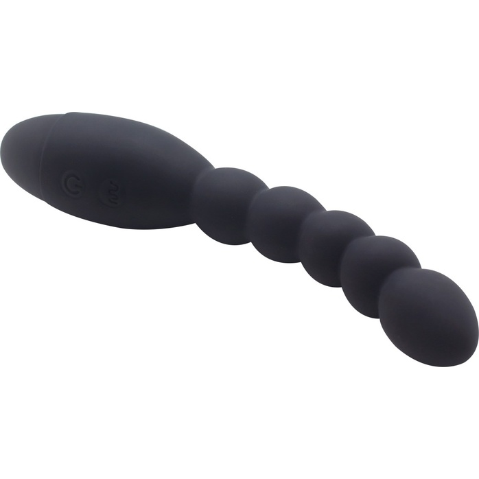 Черный анальный вибростимулятор-елочка Lovers Beads - 19 см. Фотография 2.