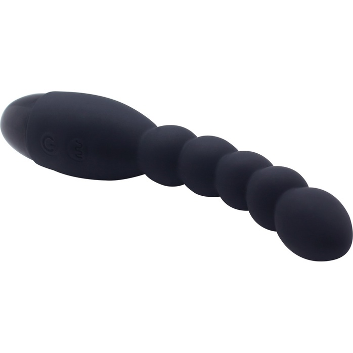 Черный анальный вибростимулятор Lovers Beads - 19 см.. Фотография 4.