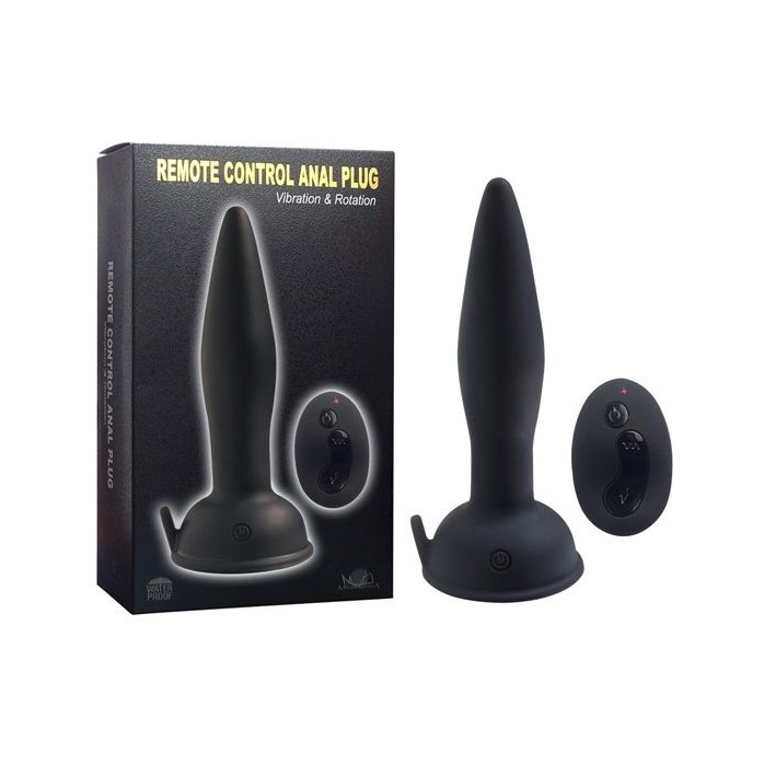 Черный анальный вибростимулятор Remote Control Anal Plug - 17,5 см. Фотография 3.