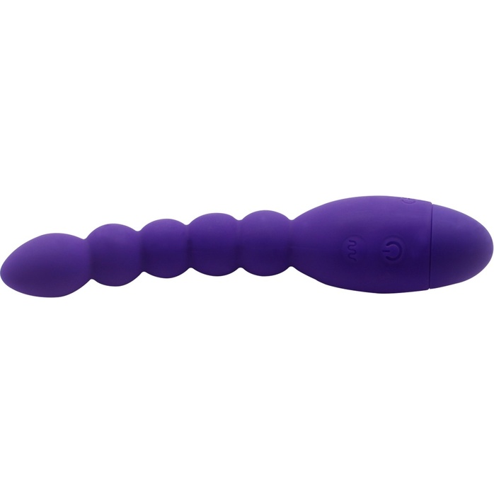 Фиолетовый анальный вибростимулятор-елочка Lovers Beads - 19 см. Фотография 2.
