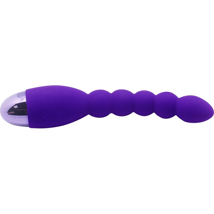 Фиолетовый анальный вибростимулятор Lovers Beads - 19 см. Фотография 2.