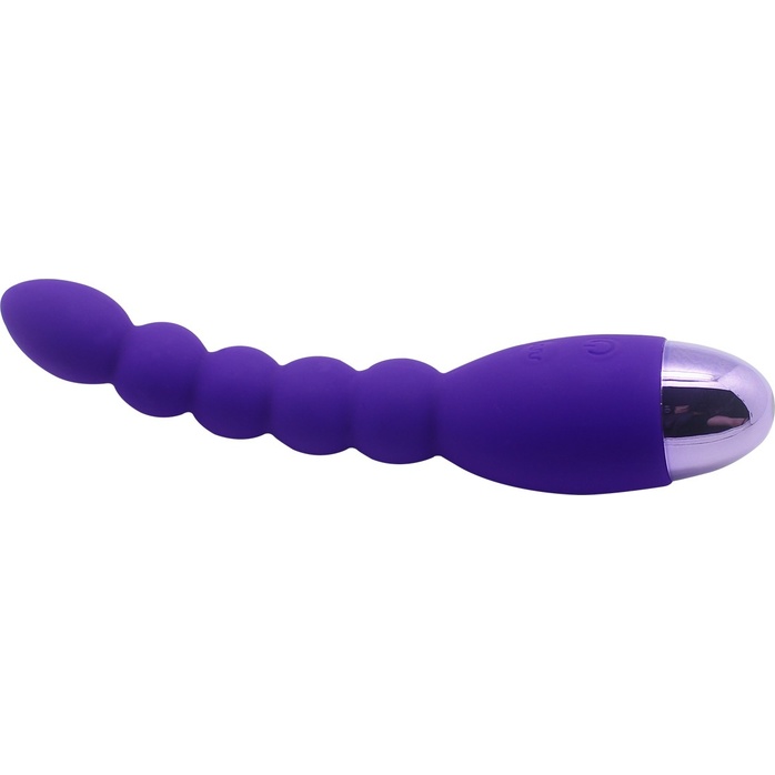 Фиолетовый анальный вибростимулятор Lovers Beads - 19 см. Фотография 3.