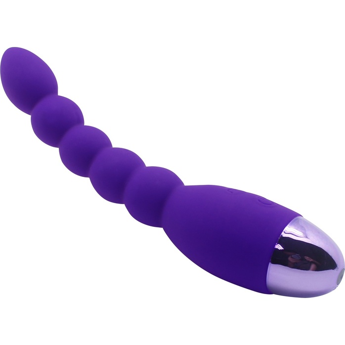 Фиолетовый анальный вибростимулятор Lovers Beads - 19 см. Фотография 4.