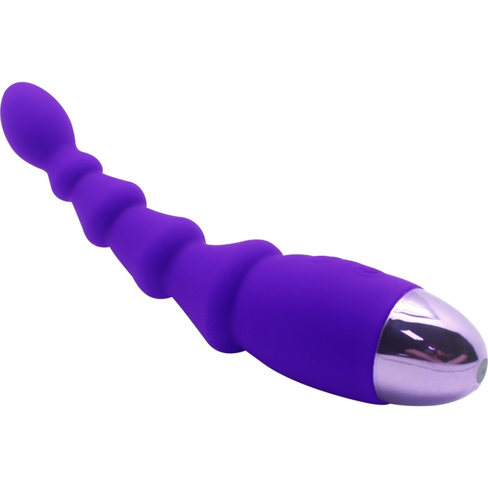 Фиолетовый анальный вибростимулятор Evil Teaser - 19,5 см. Фотография 3.