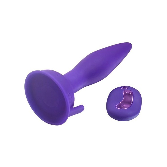 Фиолетовый анальный вибростимулятор Remote Control Anal Plug - 17,5 см. Фотография 2.