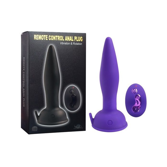 Фиолетовый анальный вибростимулятор Remote Control Anal Plug - 17,5 см. Фотография 3.