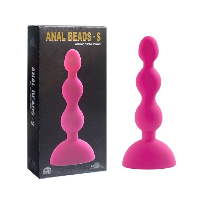 Розовый анальный вибростимулятор Anal Beads S - 14,5 см.. Фотография 3.