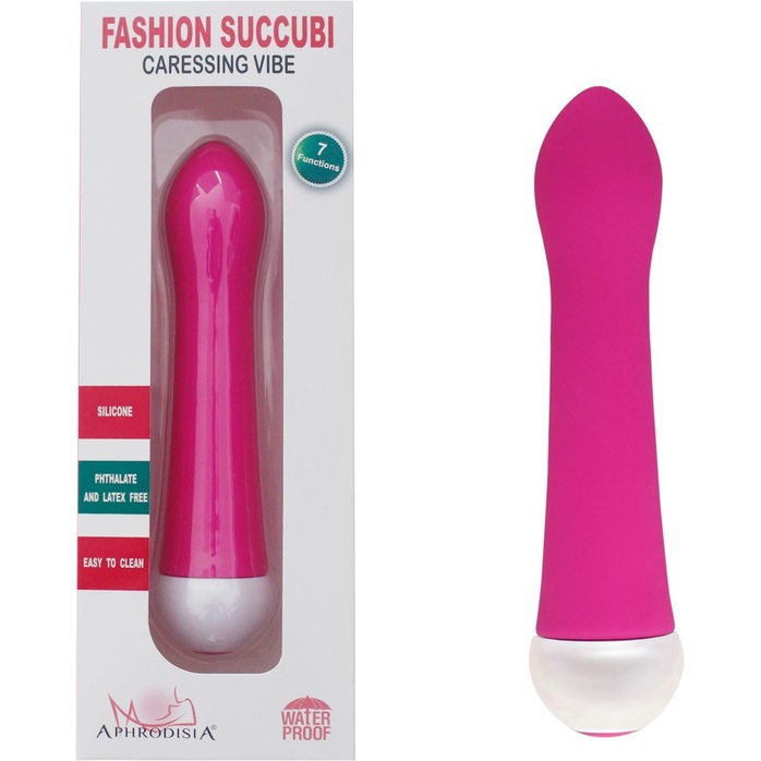 Розовый вибратор Fashion Succubi Caressing Vibe - 14,5 см. Фотография 3.