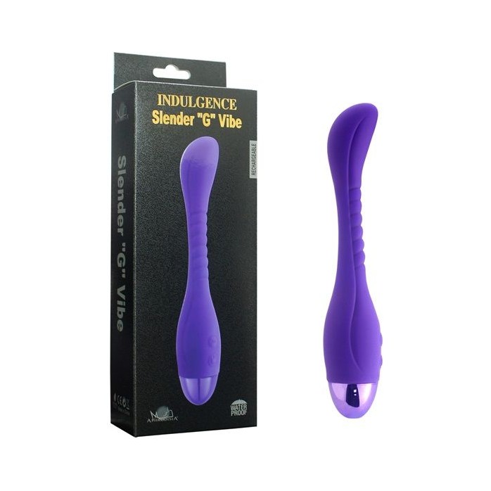 Фиолетовый вибратор INDULGENCE Slender G Vibe - 21 см. Фотография 3.