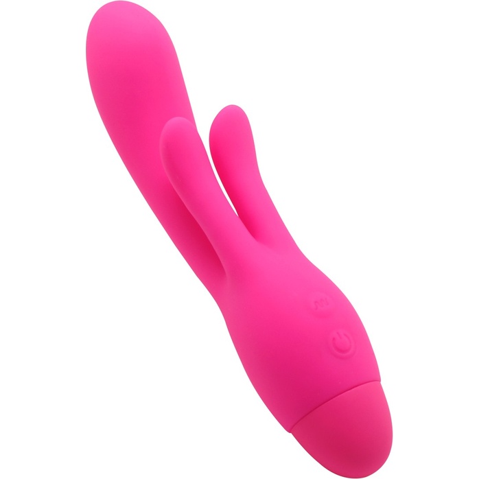 Розовый вибратор INDULGENCE Frolic Bunny - 18,5 см