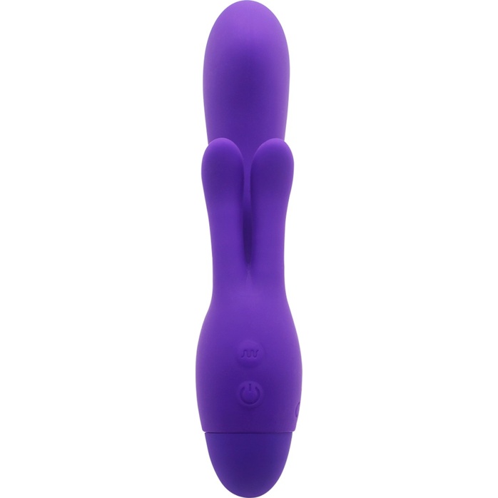Фиолетовый вибратор INDULGENCE Frolic Bunny - 18,5 см. Фотография 2.