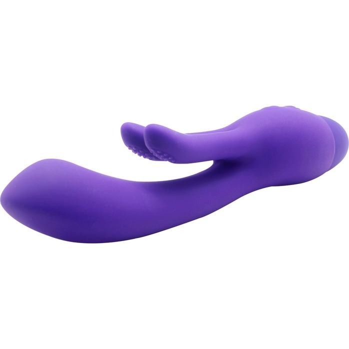 Фиолетовый вибратор INDULGENCE Frolic Bunny - 18,5 см. Фотография 4.