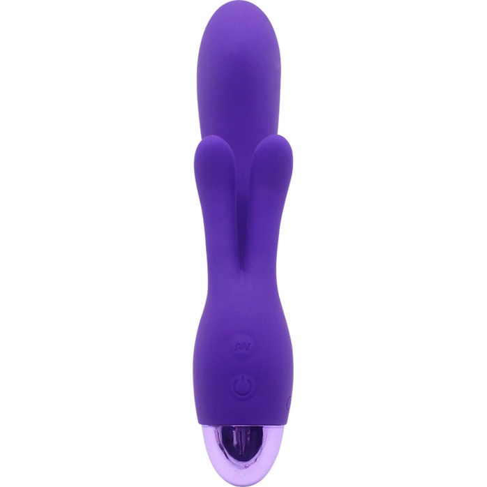 Фиолетовый вибратор INDULGENCE Rechargeable Frolic Bunny - 18,7 см
