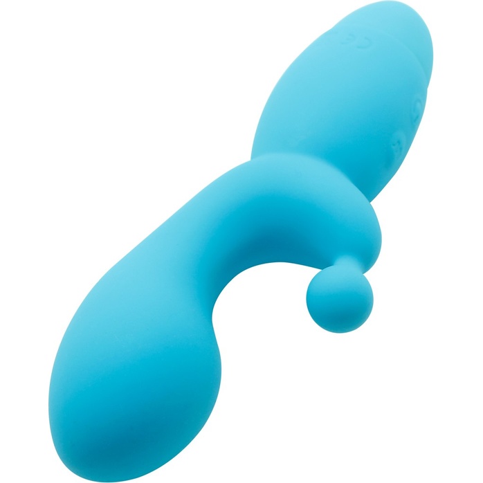 Голубой вибратор INDULGENCE G Kiss - 16,5 см. Фотография 3.