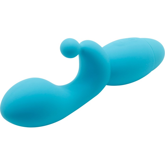 Голубой вибратор INDULGENCE G Kiss - 16,5 см. Фотография 4.