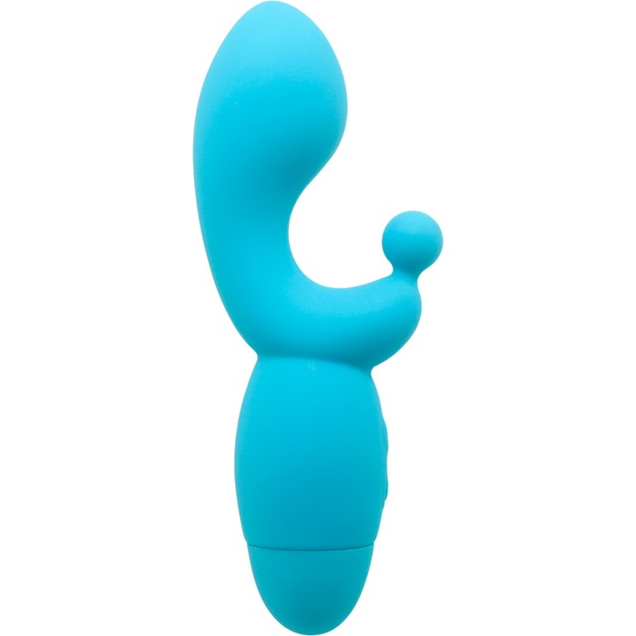 Голубой вибратор INDULGENCE G Kiss - 16,5 см