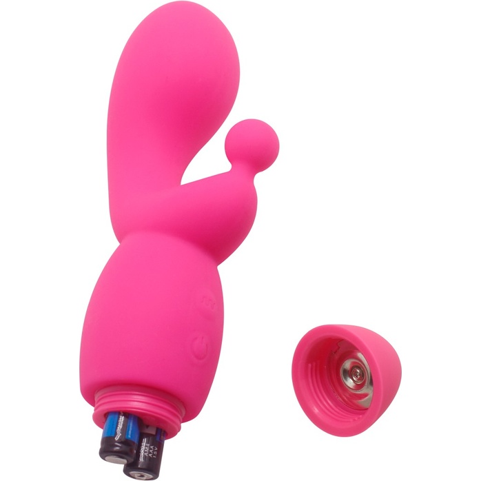 Розовый вибратор INDULGENCE G Kiss - 16,5 см. Фотография 5.