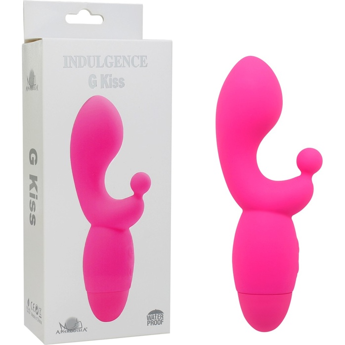 Розовый вибратор INDULGENCE G Kiss - 16,5 см. Фотография 6.