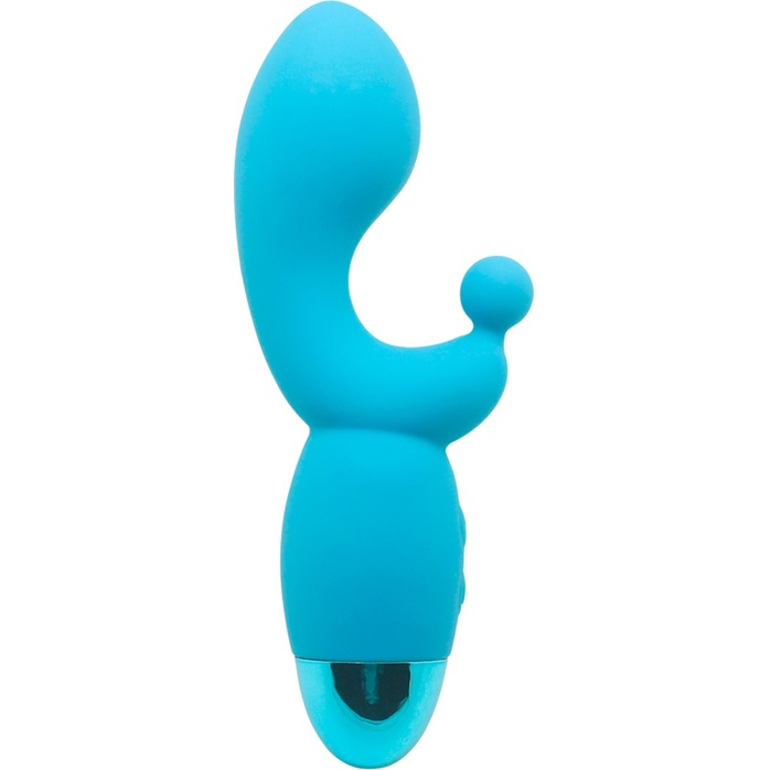 Голубой вибратор INDULGENCE Rechargeable G Kiss - 16,5 см