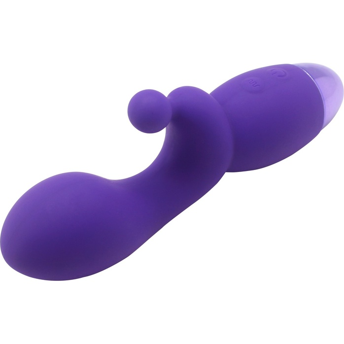 Фиолетовый вибратор INDULGENCE Rechargeable G Kiss - 16,5 см. Фотография 4.