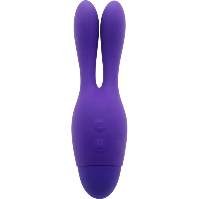 Фиолетовый вибратор INDULGENCE Dream Bunny - 15 см