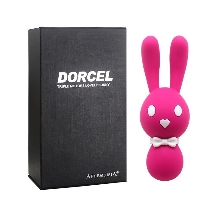 Розовый вибростимулятор-зайчик Dorcel - 16 см. Фотография 3.