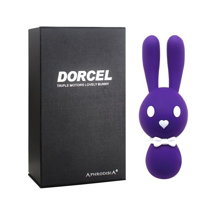 Фиолетовый вибростимулятор-зайчик Dorcel - 16 см. Фотография 3.