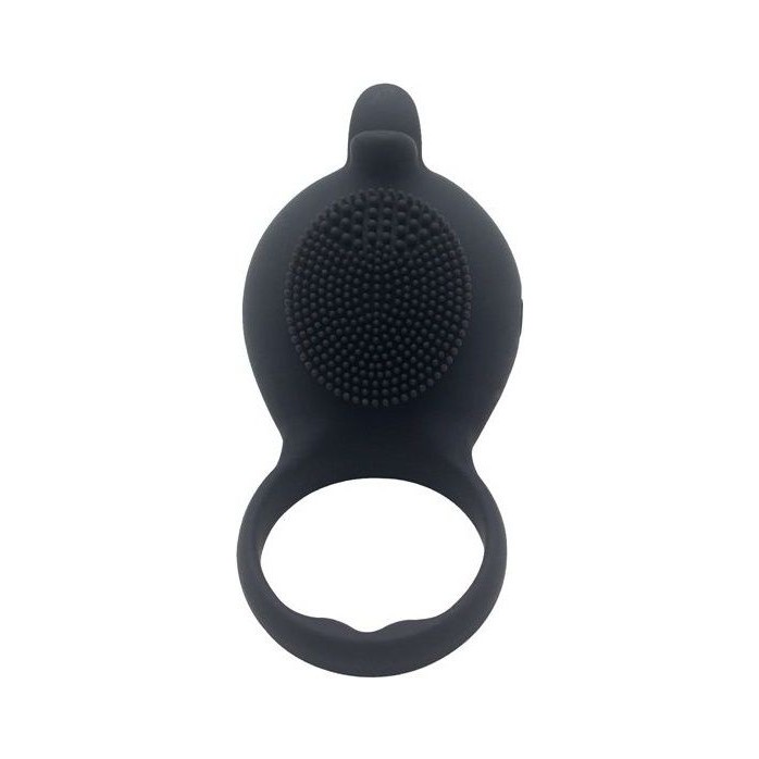 Черное виброкольцо на пенис Dolphin