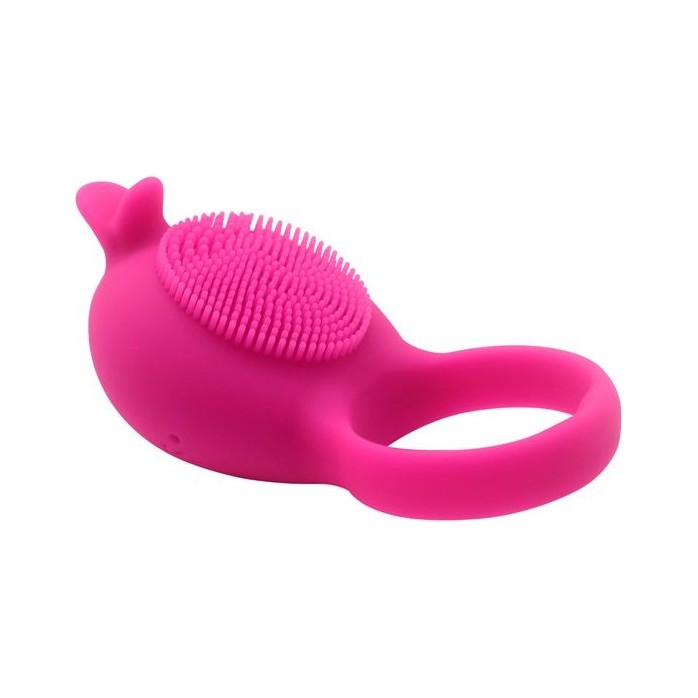 Розовое виброкольцо на пенис Dolphin. Фотография 2.