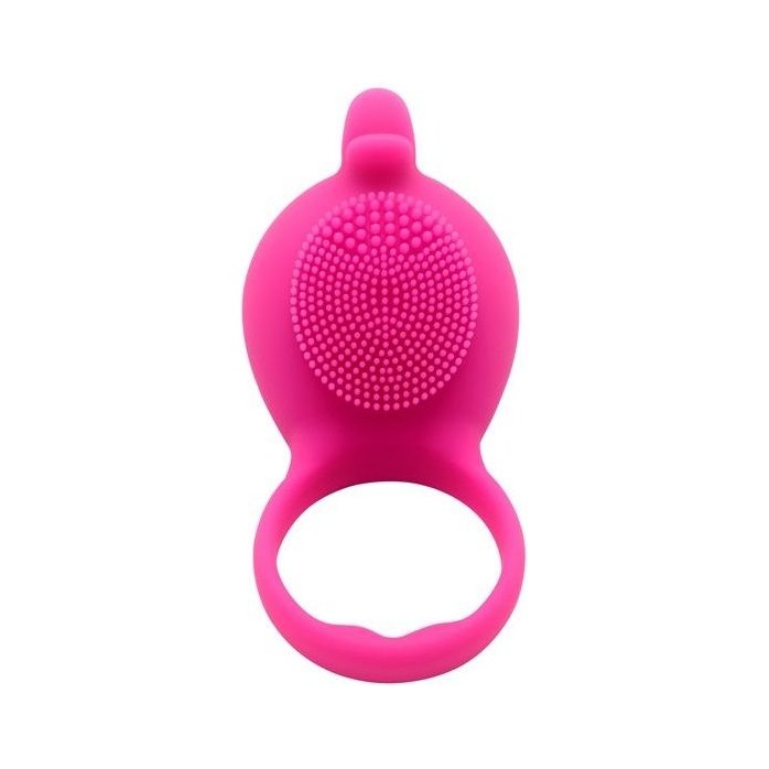 Розовое виброкольцо на пенис Dolphin