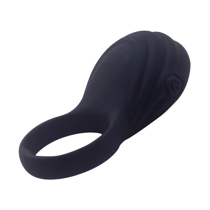 Черное виброкольцо на пенис Ripple. Фотография 2.