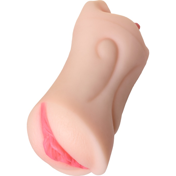 Телесный двусторонний мастурбатор Fruity Tongue - ротик и вагина - Juicy Pussy. Фотография 2.
