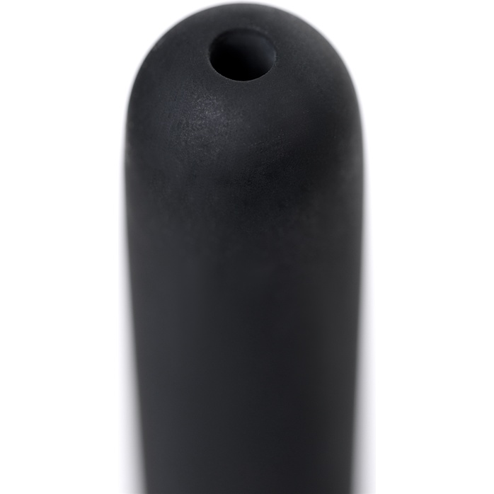 Черный силиконовый анальный душ A-toys с гладким наконечником. Фотография 5.