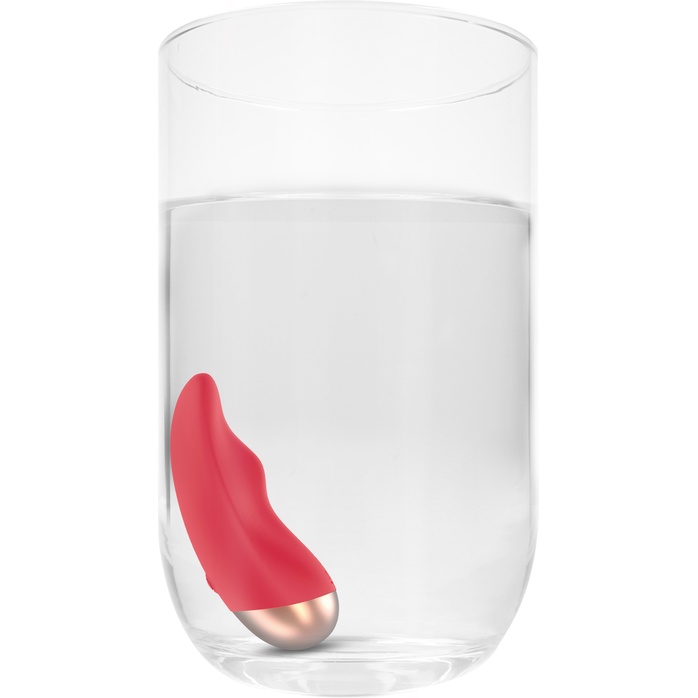 Красный вибратор Chic для клиторальной стимуляции - Elegance. Фотография 9.