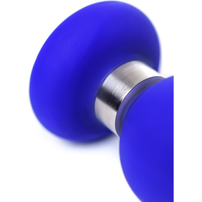 Синяя силиконовая анальная втулка с ограничителем - 11,5 см - ToDo. Фотография 6.