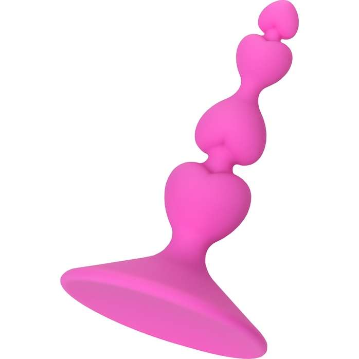 Розовая силиконовая анальная пробка Loverty - 8 см - ToDo. Фотография 2.