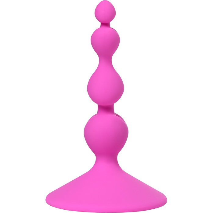 Розовая силиконовая анальная пробка Loverty - 8 см - ToDo. Фотография 3.