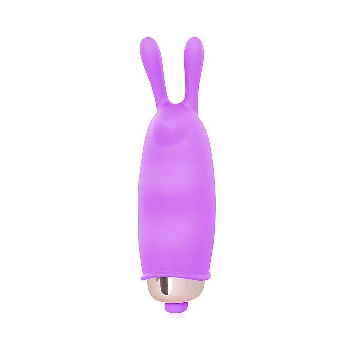 Фиолетовый клиторальный вибромассажер с ушками - 7,5 см - WELCOME TO SEXY LAND