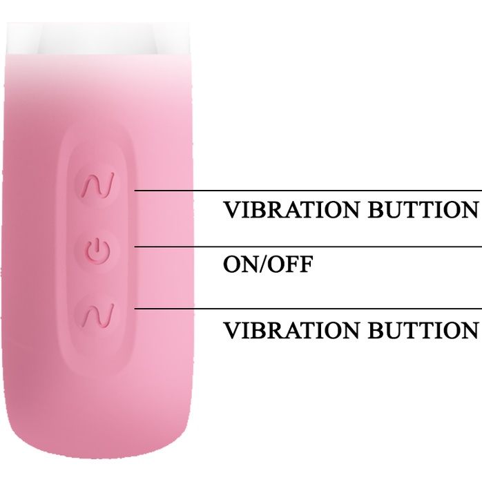 Нежно-розовый вибратор Prescott с клиторальным отростком - 20 см - Pretty Love. Фотография 6.