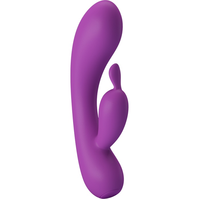 Фиолетовый вибратор Grace с клиторальным отростком - 16,5 см - Pretty Love. Фотография 2.