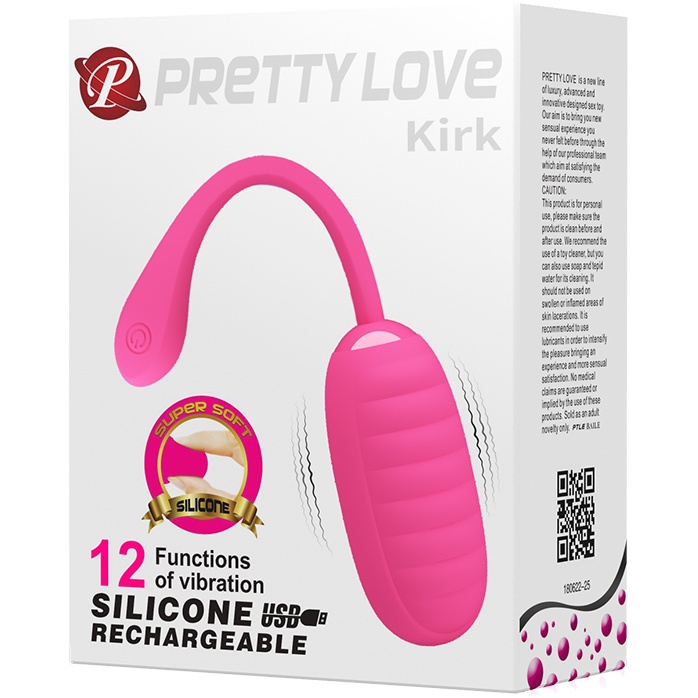Розовое перезаряжаемое виброяйцо Kirk - Pretty Love. Фотография 7.