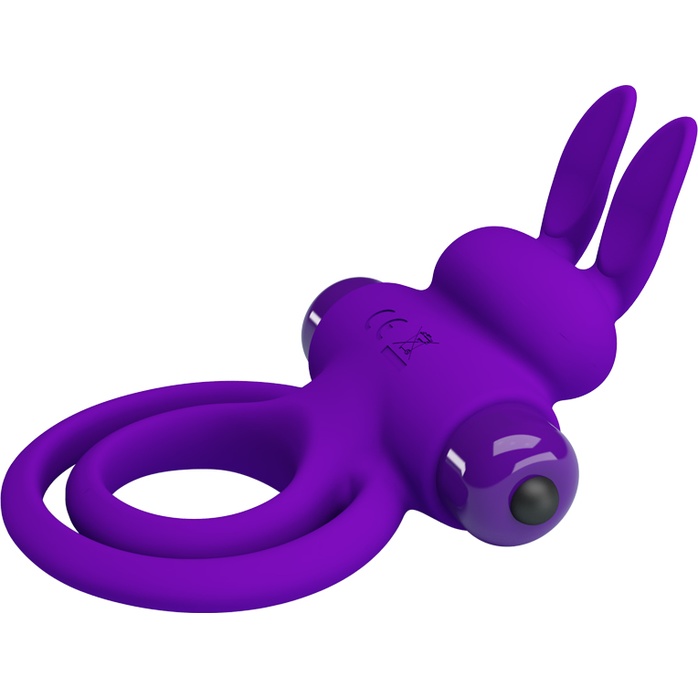 Фиолетовое эрекционное кольцо с вибростимуляцией клитора Vibrant Penis Ring III - Pretty Love. Фотография 2.