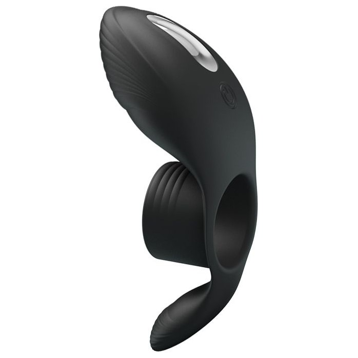 Черное кольцо на пенис с вибрацией Vibration Penis Sleeve - Pretty Love